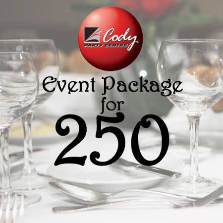 Cody Party Special Event Package for 250 at Cody Party Store & Rentals