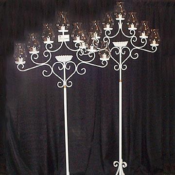 Candelabra-White 7 light per pair at Cody Party Store & Rentals
