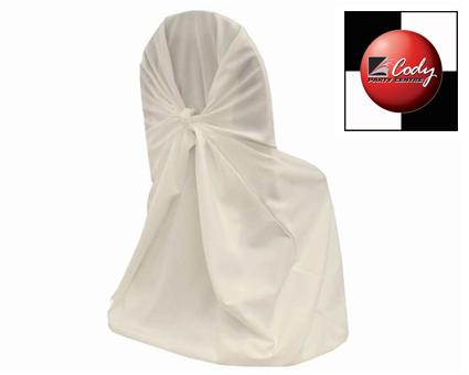 Chair Cover Universal Ivory - Polyester at Cody Party Store & Rentals