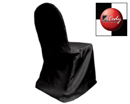 Chair Cover Banquet Black - Lamour Satin at Cody Party Store & Rentals