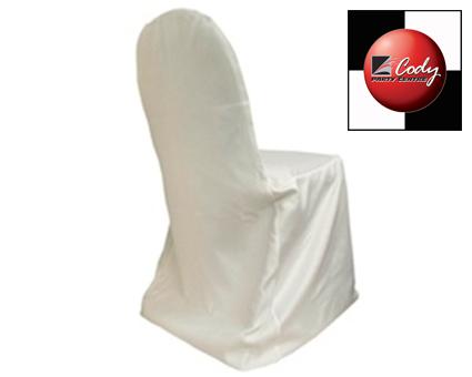 Chair Cover Banquet White - Lamour Satin at Cody Party Store & Rentals