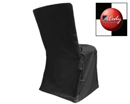 Chair Cover Square Banquet / Chivari Black - Polyester at Cody Party Store & Rentals