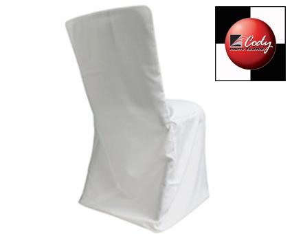 Chair Cover Square Banquet / Chivari White - Polyester at Cody Party Store & Rentals