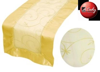 Table Runner Yellow - Embroider at Cody Party Store & Rentals