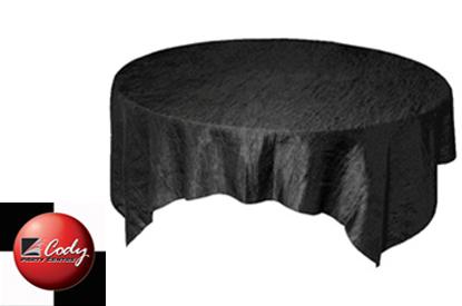 Overlay Black - Crinkle Taffeta (72") at Cody Party Store & Rentals