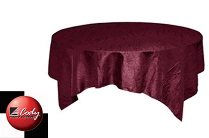 Overlay Burgundy - Crinkle Taffeta (72") at Cody Party Store & Rentals