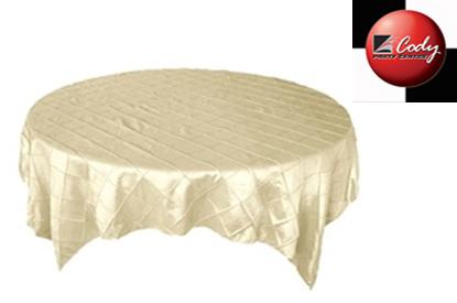 Overlay Ivory - Pintuck (72") at Cody Party Store & Rentals