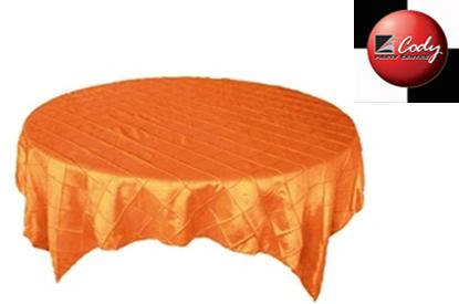 Overlay Orange - Pintuck (72") at Cody Party Store & Rentals
