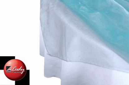 Overlay Light Blue - Organza (72") at Cody Party Store & Rentals