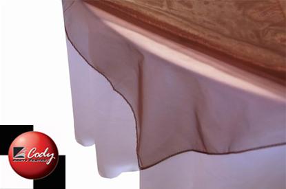 Overlay Chocolate - Organza (72") at Cody Party Store & Rentals