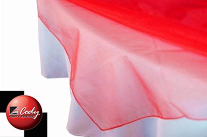 Overlay Red - Organza (72") at Cody Party Store & Rentals