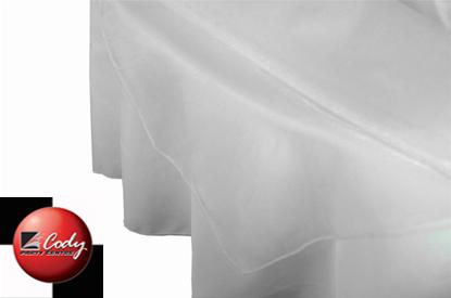 Overlay White - Organza (72") at Cody Party Store & Rentals