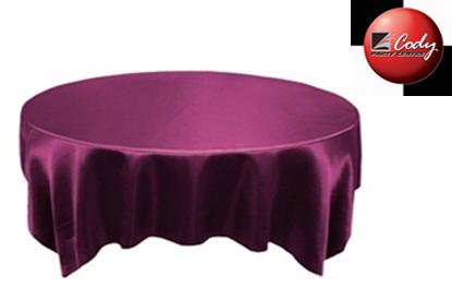 Overlay Eggplant - Satin (72") at Cody Party Store & Rentals