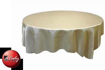 Overlay Ivory - Satin (72") at Cody Party Store & Rentals