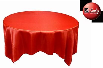 Overlay Red - Satin (72") at Cody Party Store & Rentals