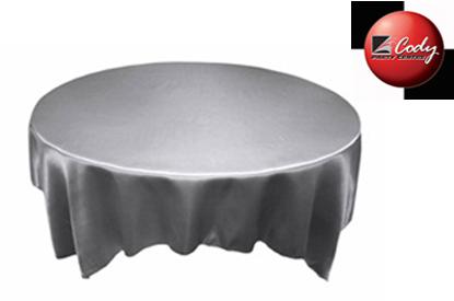 Overlay Silver - Satin (72") at Cody Party Store & Rentals