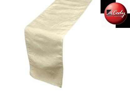 Table Runner Ivory - Taffeta Crinkle at Cody Party Store & Rentals