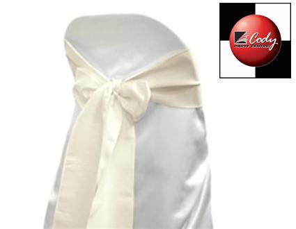 Chair Sash Ivory - Lamour at Cody Party Store & Rentals
