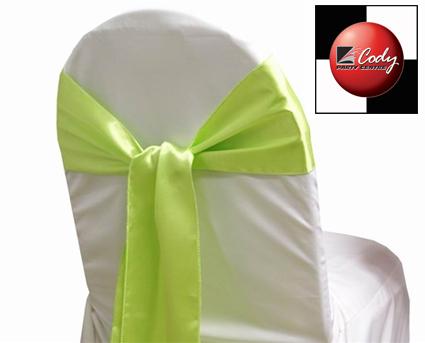 Chair Sash Lime - Satin at Cody Party Store & Rentals