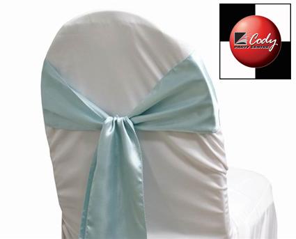 Chair Sash Light Blue - Satin at Cody Party Store & Rentals