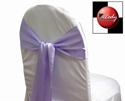 Chair Sash Lavender - Satin at Cody Party Store & Rentals