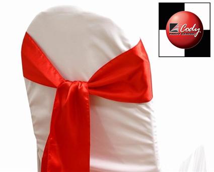 Chair Sash Red - Satin at Cody Party Store & Rentals