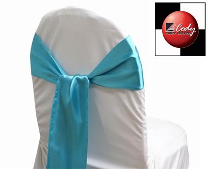 Chair Sash Turquoise - Satin at Cody Party Store & Rentals