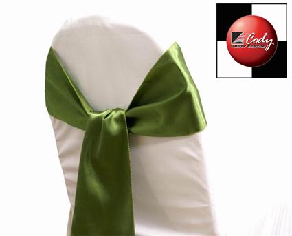 Chair Sash Willow Green - Satin at Cody Party Store & Rentals