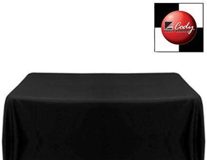 Rectangle Black Tablecloth (50x120") - Poly at Cody Party Store & Rentals