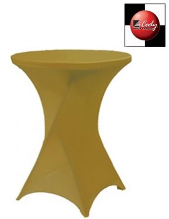 Cocktail Gold Table Cover - Spandex at Cody Party Store & Rentals
