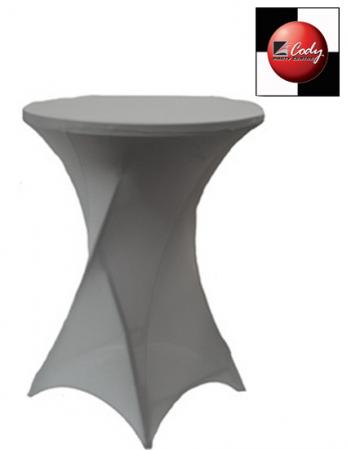Cocktail Silver Table Cover - Spandex at Cody Party Store & Rentals
