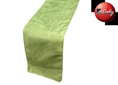Table Runner Apple Green - Taffeta Crinkle at Cody Party Store & Rentals