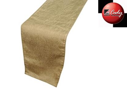 Table Runner Champagne - Taffeta Crinkle at Cody Party Store & Rentals