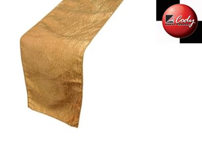 Table Runner Gold - Taffeta Crinkle at Cody Party Store & Rentals