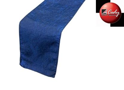 Table Runner Navy Blue - Taffeta Crinkle at Cody Party Store & Rentals