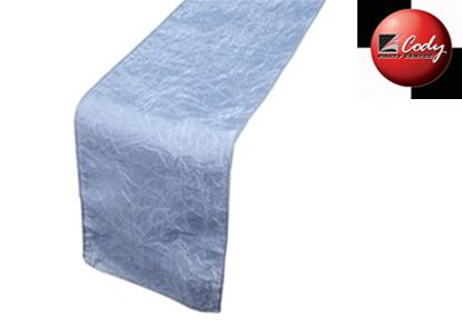 Table Runner Periwinkle - Taffeta Crinkle at Cody Party Store & Rentals