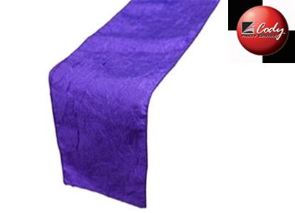 Table Runner Purple - Taffeta Crinkle at Cody Party Store & Rentals
