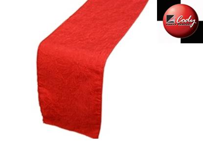 Table Runner Red - Taffeta Crinkle at Cody Party Store & Rentals