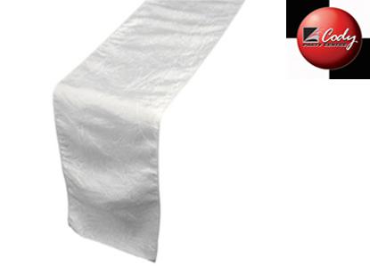 Table Runner White - Taffeta Crinkle at Cody Party Store & Rentals