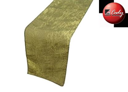 Table Runner Willow Green - Taffeta Crinkle at Cody Party Store & Rentals
