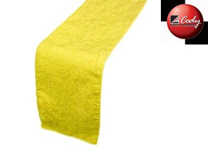 Table Runner Yellow - Taffeta Crinkle at Cody Party Store & Rentals