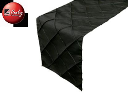 Table Runner Black - Pintuck at Cody Party Store & Rentals