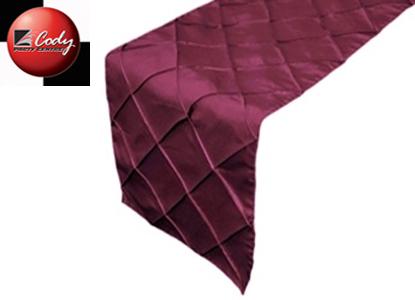 Table Runner Burgundy - Pintuck at Cody Party Store & Rentals