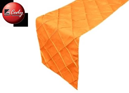 Table Runner Orange - Pintuck at Cody Party Store & Rentals