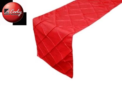 Table Runner Red - Pintuck at Cody Party Store & Rentals
