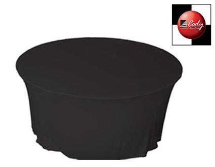 8 Ft Rectangular Black Table Cover - Spandex at Cody Party Store & Rentals