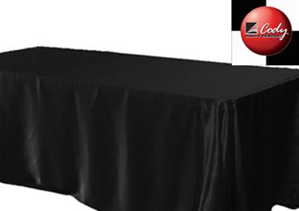 Rectangle Black Tablecloth - Satin (90x156