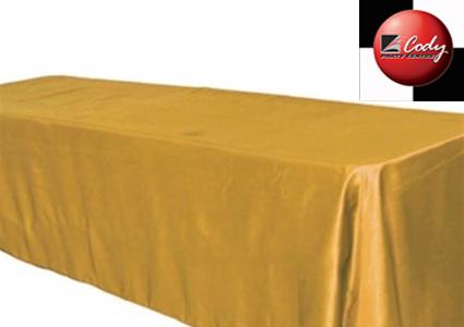 Rectangle Gold Tablecloth - Satin (90x132