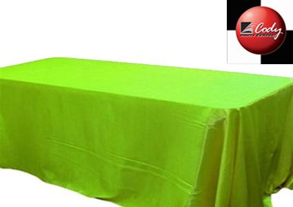 Rectangle Sage Green Tablecloth - Satin (90x156