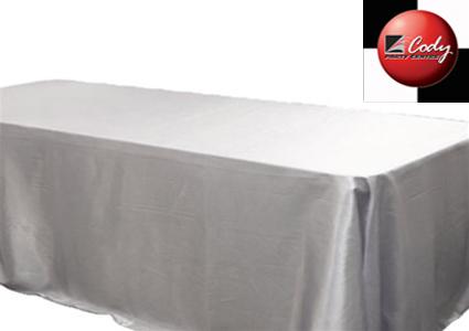 Rectangle Silver Tablecloth - Satin (90x156